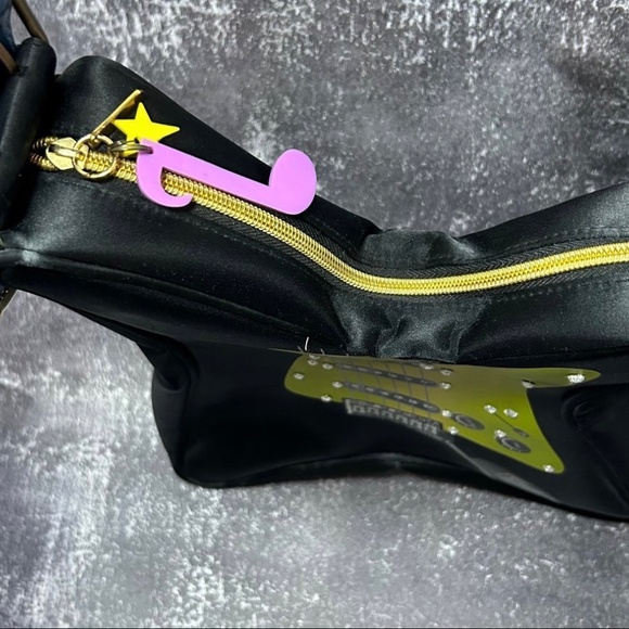 Vintage III Parcel Black & Yellow Electric Guitar Crossbody Shoulder Bag Purse - Picture 3 of 11